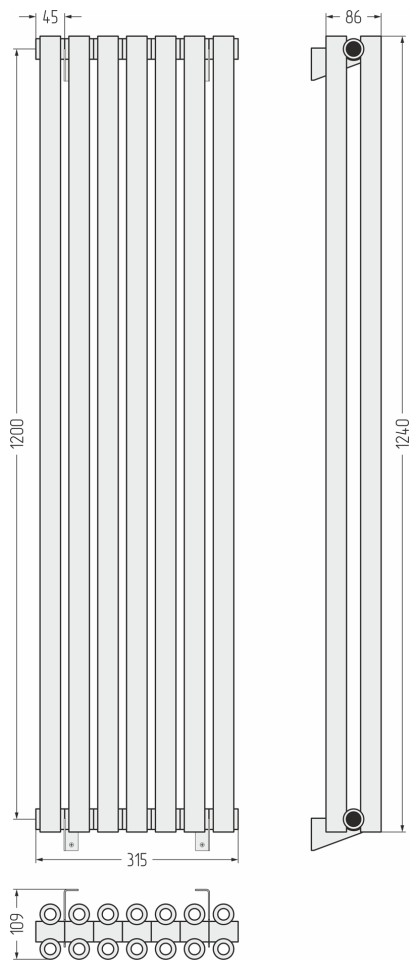 Эстет-00 1200х315 7 секций