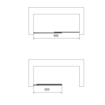 Душевая шторка на ванну VSB-6E900CL-L, 900*1400, хром, стекло прозрачное, левая