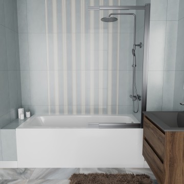 Ванна акриловая Vincea VBT-2S170-LG с ножками 1700*750*440, пристенная, цвет белый