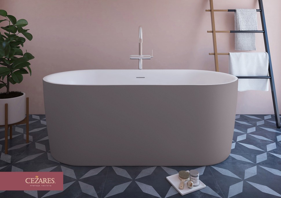 Акриловая ванна CEZARES METAURO-INT-Central-180-80-60-G-W-MATT