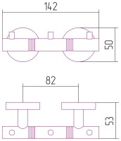 Вешалка настенная Каньон - 3 крючка / L 142