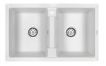 Мойка TANDEM 80/2, IT-GRANIT, PM238150-WH, белый, 810х500 мм, Paulmark