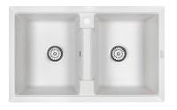 Мойка TANDEM 80/2, IT-GRANIT, PM238150-WH, белый, 810х500 мм, Paulmark