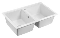 Мойка TANDEM 80/2, IT-GRANIT, PM238150-WH, белый, 810х500 мм, Paulmark