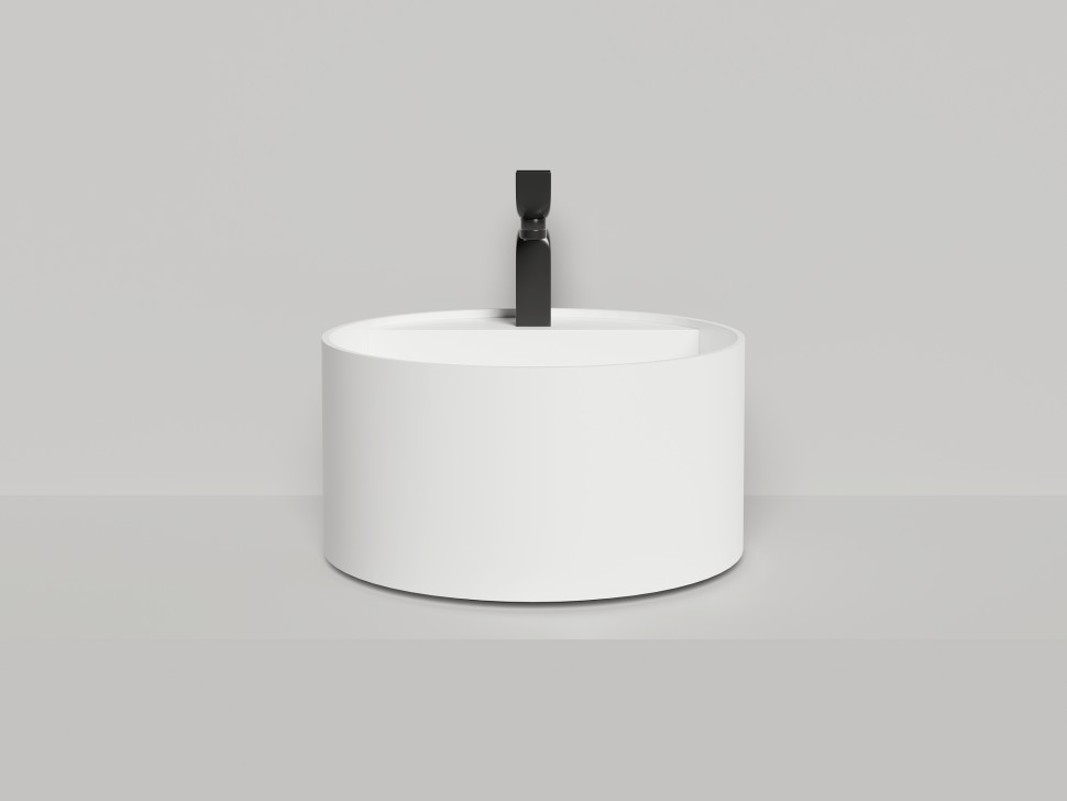 Раковина накладная ARMONIA ROUND TOP 02  без отверстия под смеситель 450х450х250 S-Stone Матовое