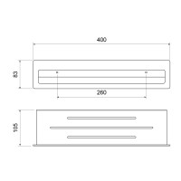 Полка Timo Luiro 18580/18 черное золото