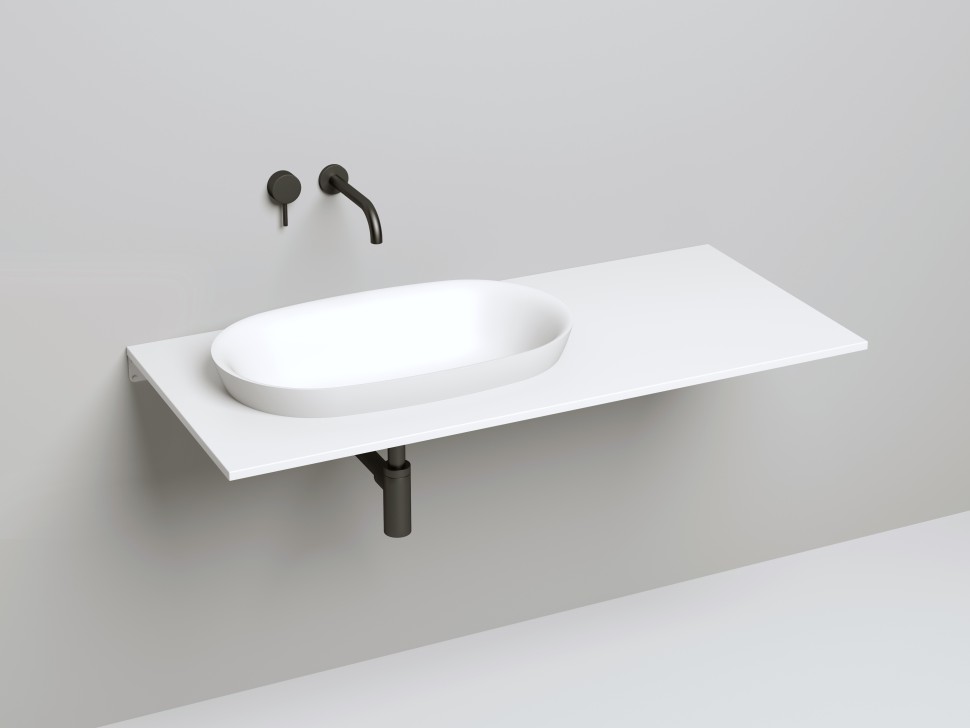 Раковина полувстраиваемая MAREA 01 645х387х165 S-Stone Матовое