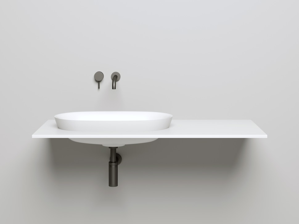 Раковина полувстраиваемая MAREA 01 645х387х165 S-Stone Матовое