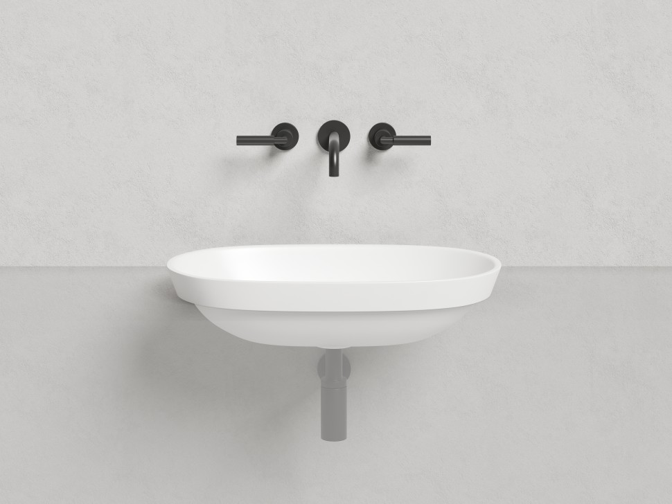 Раковина полувстраиваемая MAREA 01 645х387х165 S-Stone Матовое