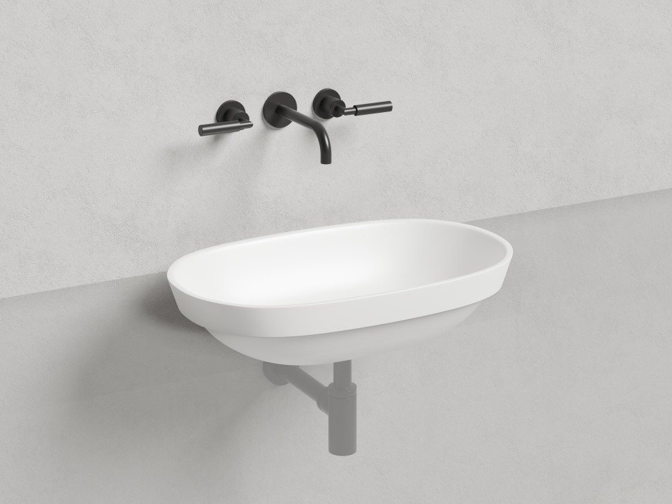 Раковина полувстраиваемая MAREA 01 645х387х165 S-Stone Матовое