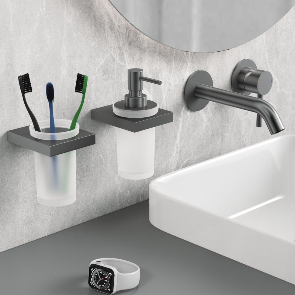 Стакан для зубных щеток Timo Petruma 15233/18 черное золото