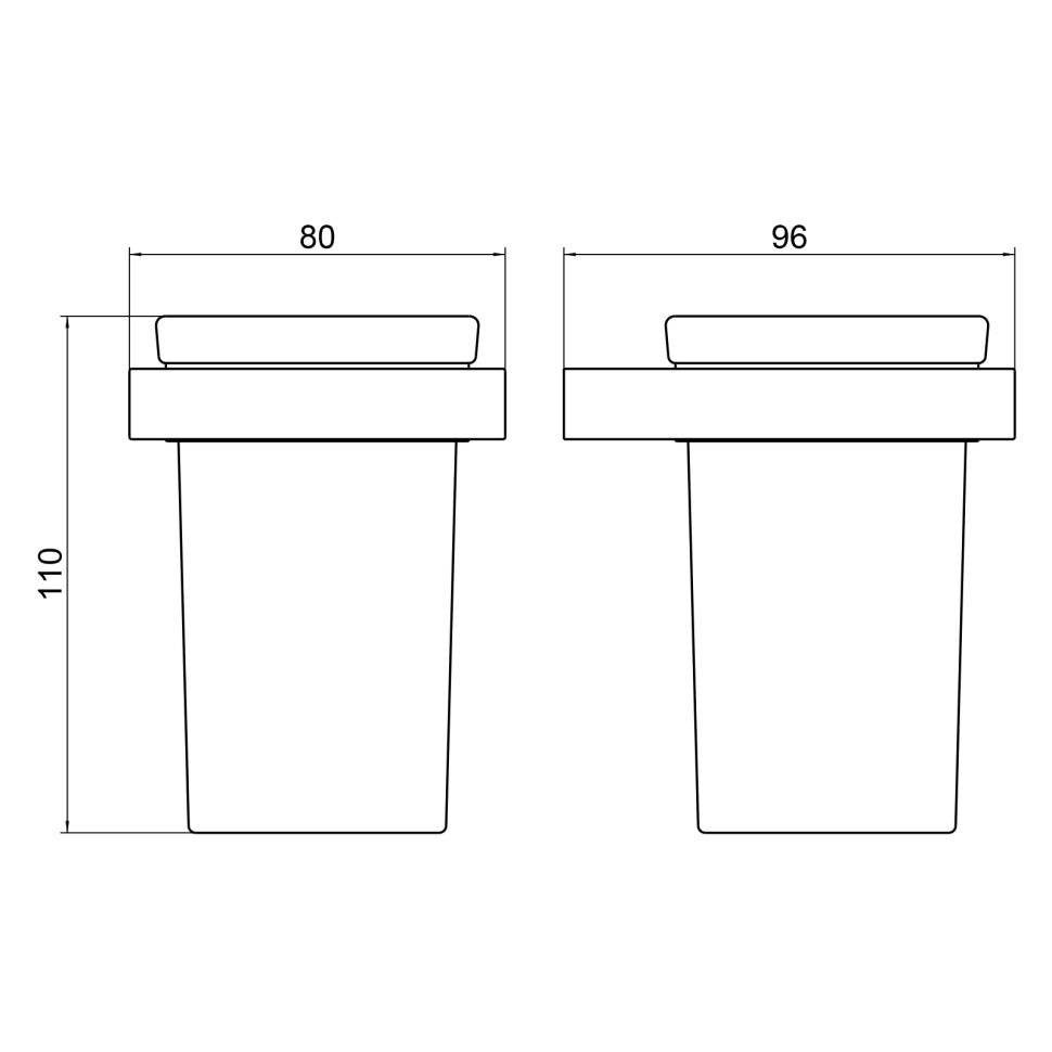Стакан для зубных щеток Timo Petruma 15233/18 черное золото