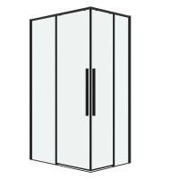 Душевое ограждение Grossman Galaxy 1/2.K33.01.10.21.00-1/2.K33.01.80.21.00 (100х80х195) раздвижная,черный матовый,стекло прозрачное,2 места