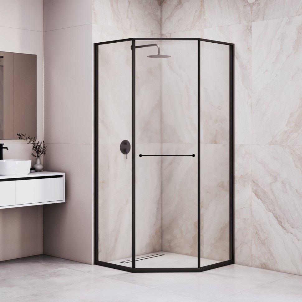 Душевой уголок RGW SV-82B "L" (Прозрачное, 800x800)