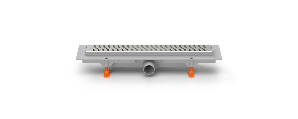 Душевой желоб MILLEAU Level M550LS с комбинированным затвором и решеткой нержавеющая сталь