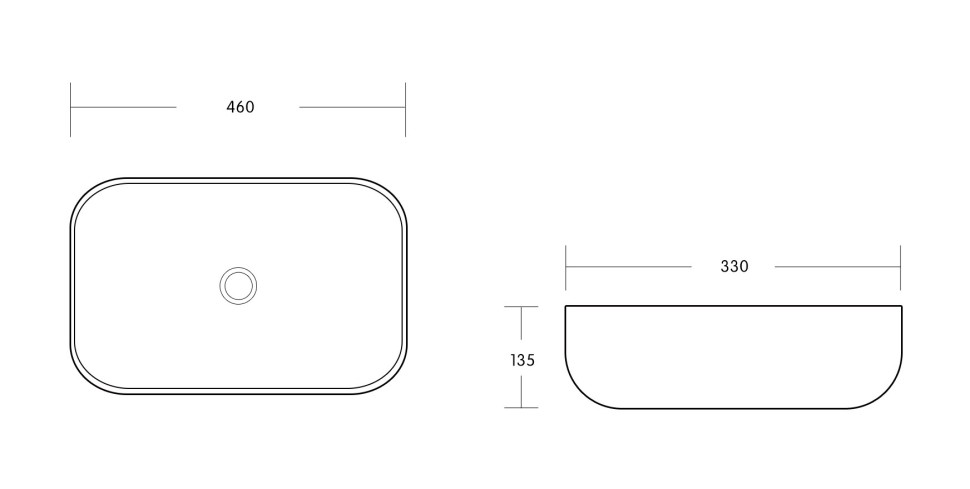 Раковина накладная MILLEAU Boutique MU0078B-GBG (черный/золото)