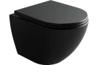 Подвесной унитаз Metropol Торнадо безоободковый черный матовый
