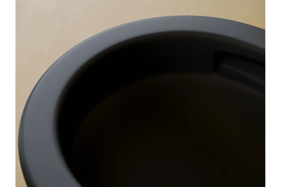 Подвесной унитаз Metropol Торнадо безоободковый черный матовый