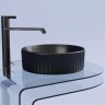 Умывальник чаша накладная круглая (цвет Черный Матовый) Element 360x360x115мм
