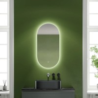 Зеркало для ванной комнаты SANCOS Oval, фоновая подсветка 450х900 с сенсорным управлением на прикосновение, арт. OV45C