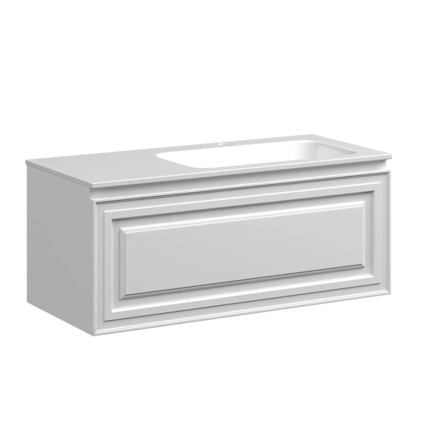 Тумба подвесная SANCOS Very 995х445х406, c одним ящиком оснащенным доводчиками, правая , Bianco , арт.VR100RW