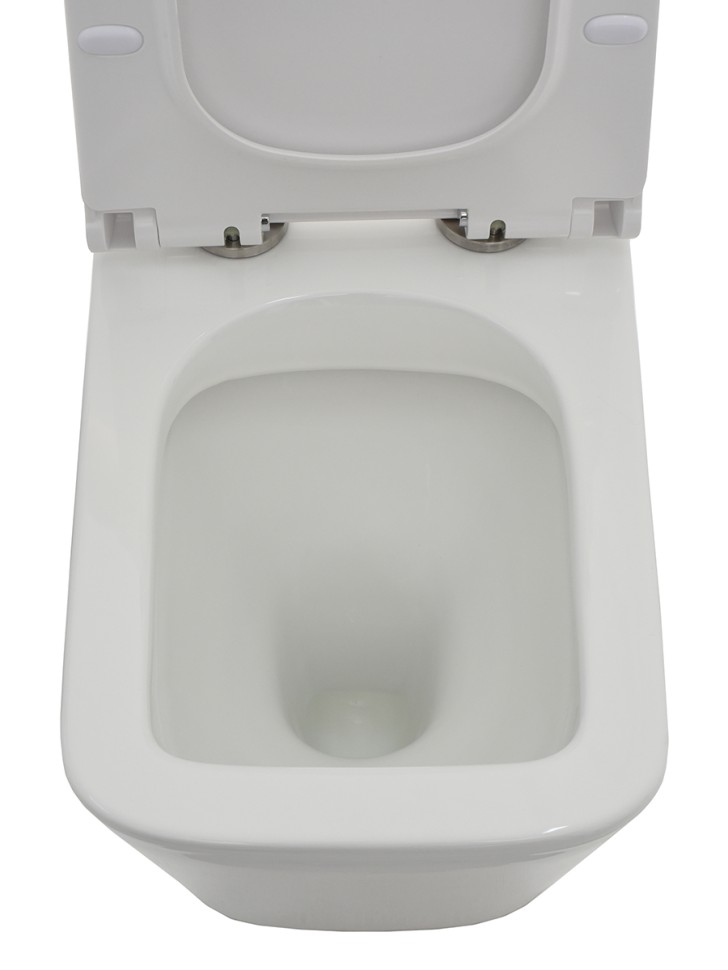 AQM1003 Унитаз напольный Rimless с сиденьем SoftClose, горизонтальный выпуск. 680x360x405мм