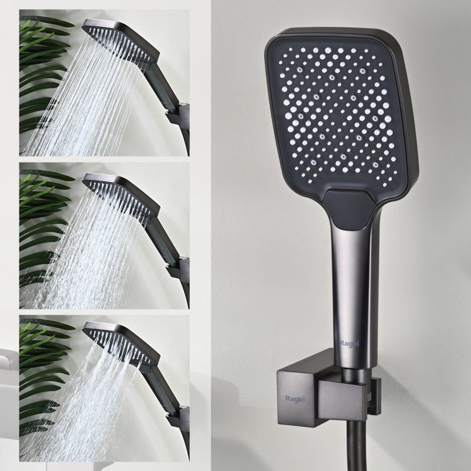 Смеситель Raglo для ванны и душа графит