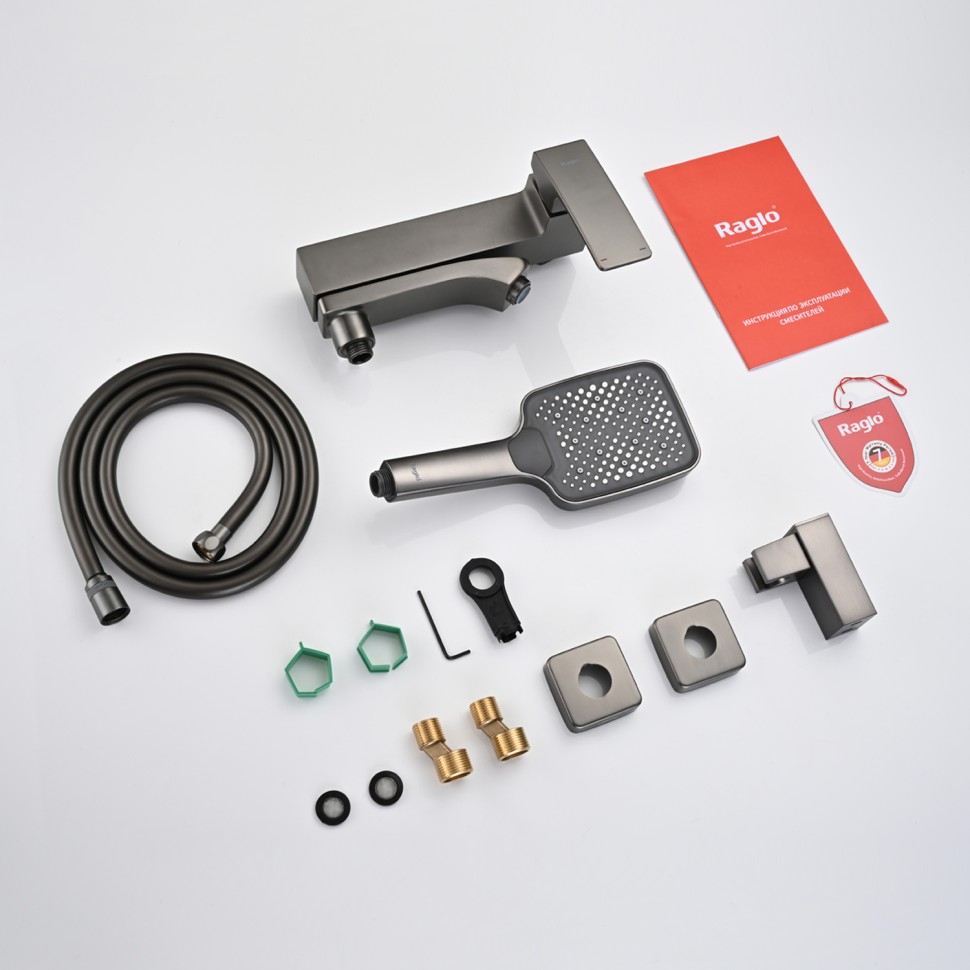 Смеситель Raglo для ванны и душа графит