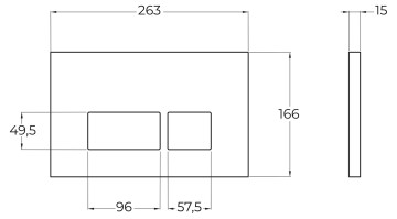 Кнопка смыва BelBagno BB041CR, хром глянец