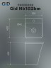 Раковина Gid Nb102bm 62209 подвесная черная матовая 36.5x40x45.5