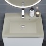 Раковина для ванной 60 см, Uperwood Classic Quartz, кварцевая, бежевая матовая, лён