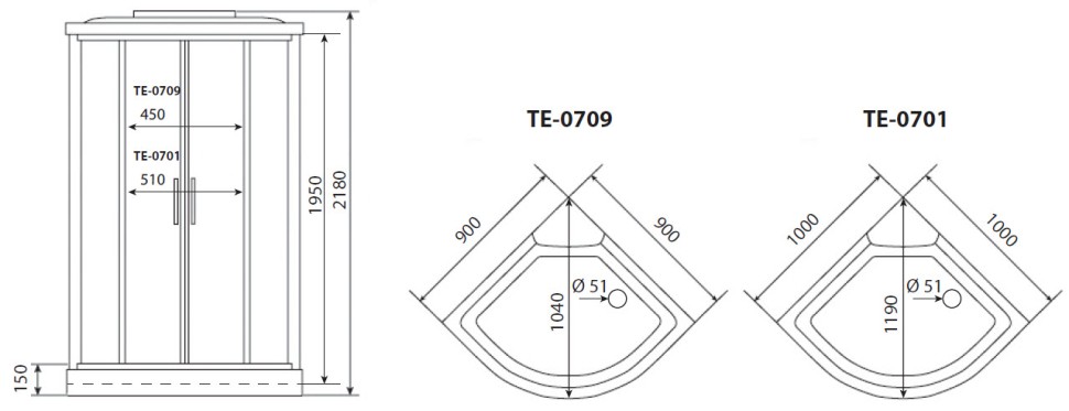 Timo eco TE-0709 душевая кабина 90*90*218, турецкая баня хамам, стульчик прозрачный