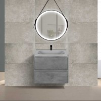 База под раковину Vico 600 подвесная, 2 выкатных ящика soft close, Beton