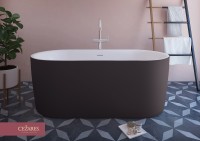 Акриловая ванна CEZARES METAURO-INT-Central-180-80-60-B-W-MATT