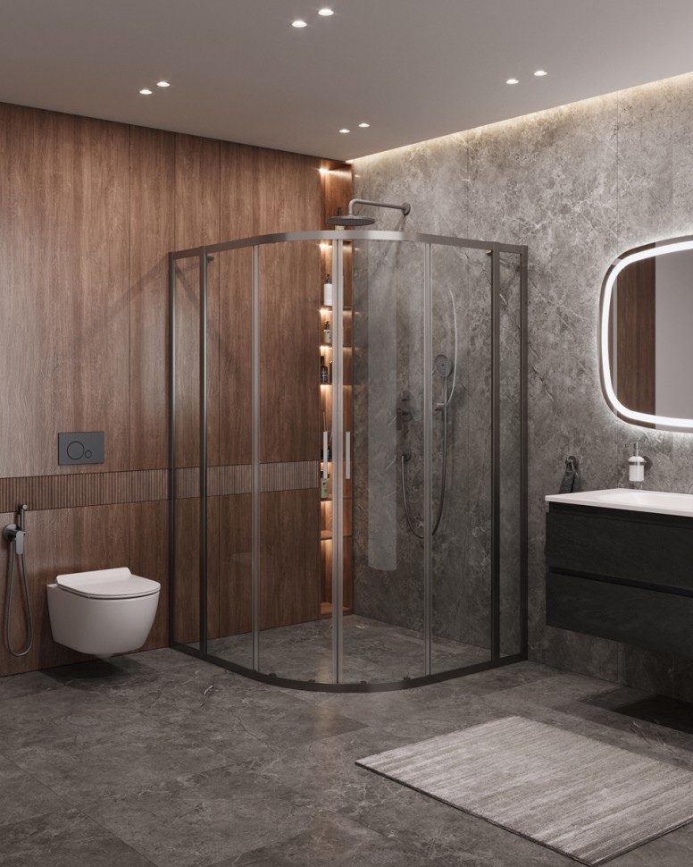 Душевой уголок CEZARES MOLVENO-RH-22-130/120-C-GM-IV