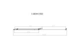 Душевая дверь Слим-Н (Slim-N) VDS-4SN140CGGM, 1400, вороненая сталь, стекло тонированное