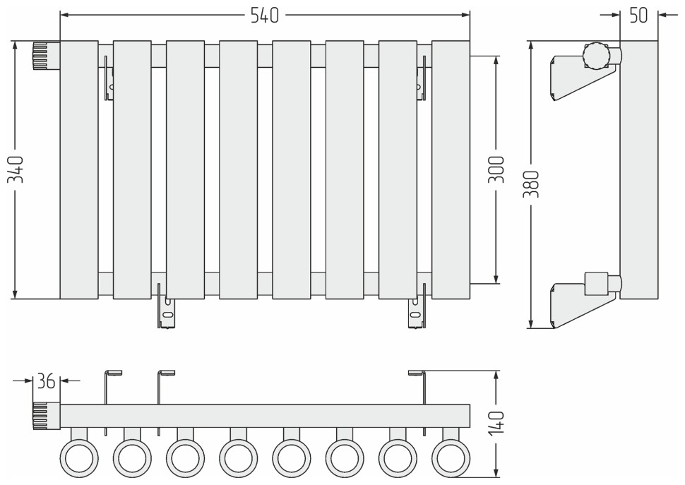 Кумир-0 EU50 левый 300х540 8 секций