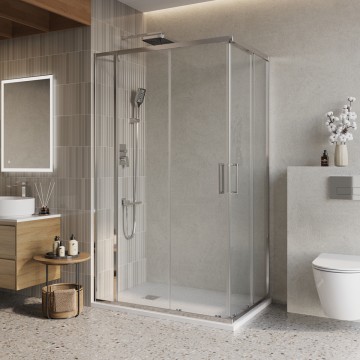 Душевой уголок BelBagno LUCE-AH-21-145/90-C-Cr