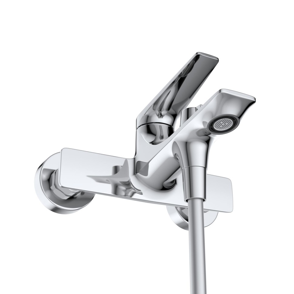 Смеситель для ванны и душа в комплекте с ручным душем, шлангом и держателем CEZARES LINER-VD-01