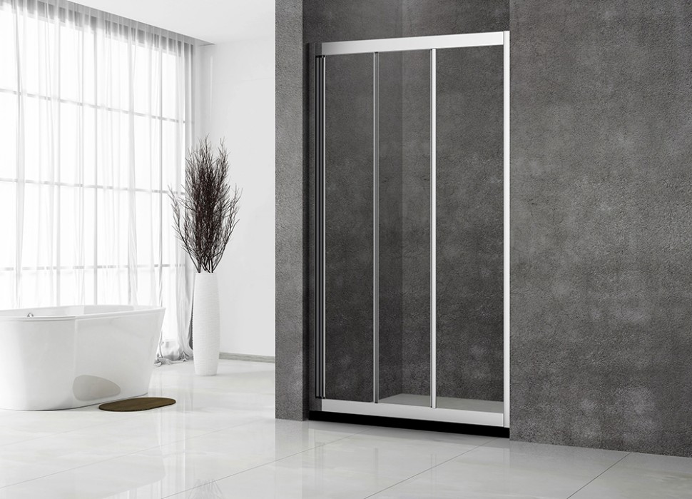 Душевая дверь Veconi Vianno VN-31, 1300х1950, хром, стекло прозрачное