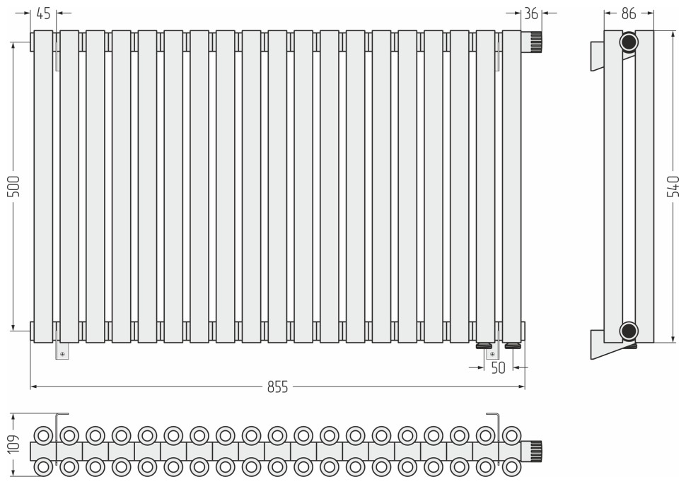 Эстет-00 EU50 500х855 19 секций