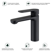 Смеситель Splenka для умывальника S222.10.06 Черный