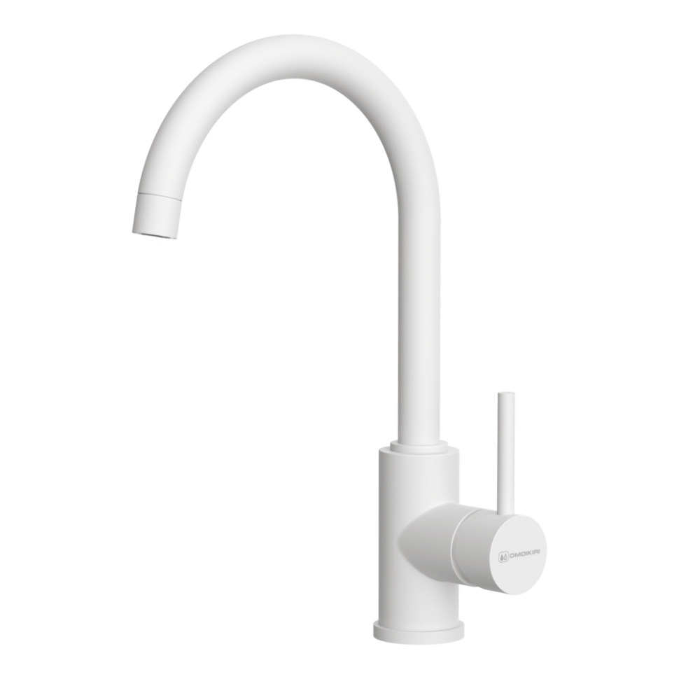 Смеситель для кухни Omoikiri Shinagawa-P-WH латунь/белый