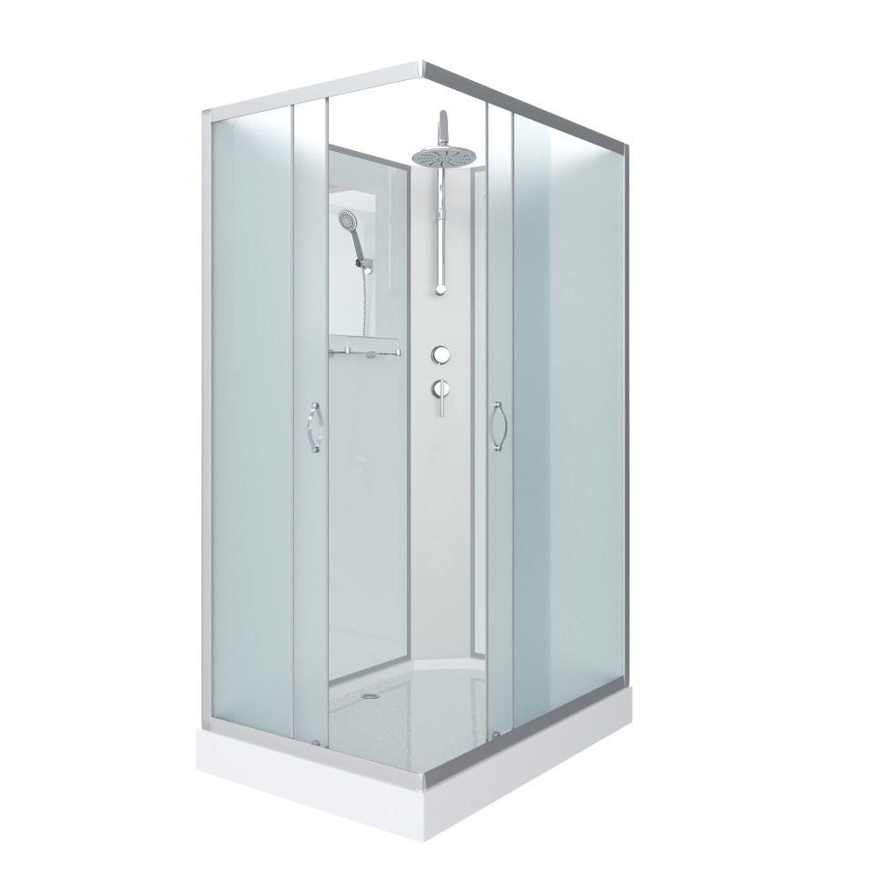 Душевая кабина Niagara Classic NG-43285-14QBKT (120х80х210) низкий поддон(13см),стекло матовое,3 места