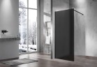 Душевая перегородка Волк-Ин (Walk-In) VSW-1H100GFB, 1000*2000, черный матовый, стекло матовое тонированное