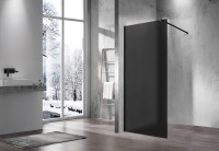 Душевая перегородка Волк-Ин (Walk-In) VSW-1H100GFB, 1000*2000, черный матовый, стекло матовое тонированное