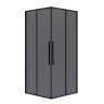 Душевое ограждение Niagara Nova NG-2822-34BLACK (80х80х195) квадрат,черный матовый,двери раздвижные,стекло тонированное,1 место