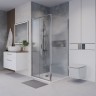 Боковая стенка Niagara Nova NG-CH80-34 (80х195) хром,стекло шиншилла,1 место