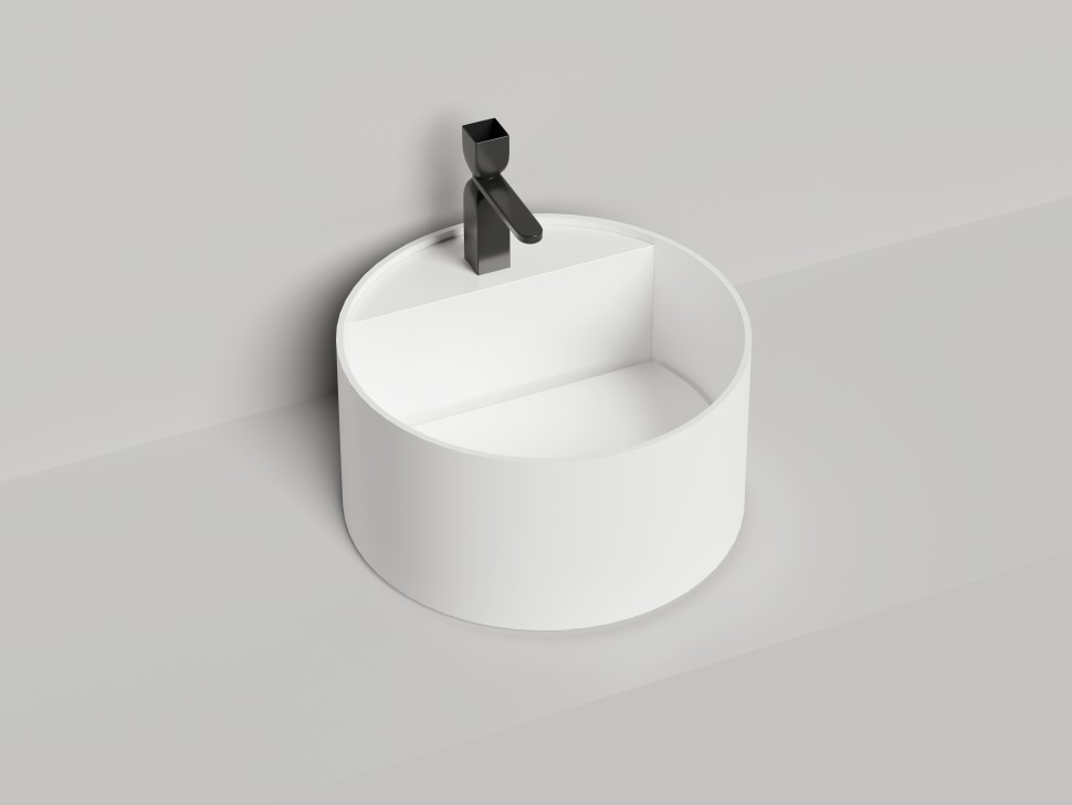 Раковина накладная ARMONIA ROUND TOP 02   без отверстия под смеситель  покраска по RAL полностью 450х450х250 S-Sense Глянцевое