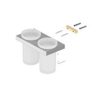 Стакан для зубных щеток двойной Timo Petruma 15234/00 хром